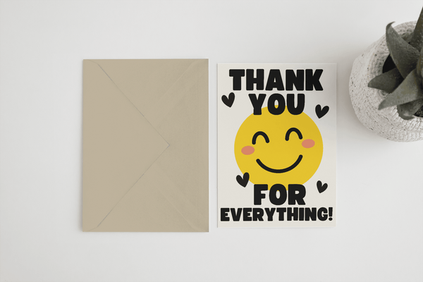 Thank you for everything A6/5x7 card - Hauslife