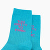 Too Pretty Combed Cotton Glitter Socks in Turquoise - Hauslife