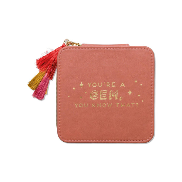 Travel Jewellery Case - Terracotta - You're A Gem - Hauslife
