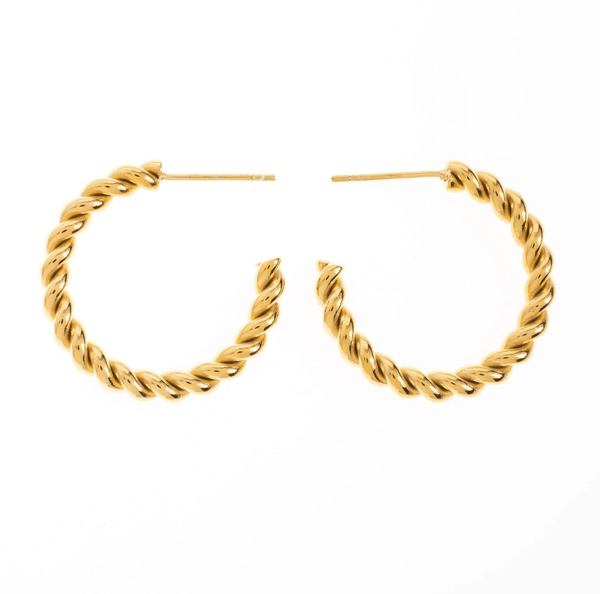 Twisted Rope Hoop Earrings - Hauslife