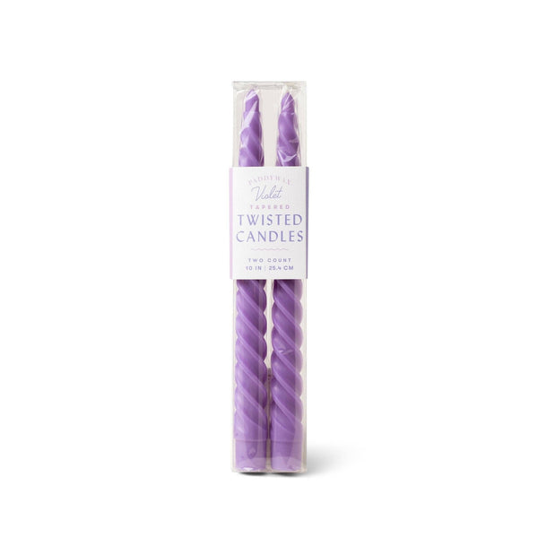 Twisted Taper Candles - Violet (Pack of 2) - Hauslife