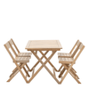 Walcot Acacia Folding Dining Set – Space - Saving 4 Seat Garden Table & Chairs - Hauslife