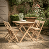 Walcot Acacia Folding Dining Set – Space - Saving 4 Seat Garden Table & Chairs - Hauslife