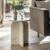 Walcot Marble Side Table - White - Hauslife