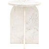 Walcot Marble Side Table - White - Hauslife