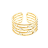 Wide Adjustable CZ Ring - Hauslife
