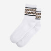 Women's Sporty Socks - White, Leopard Stripe - Hauslife