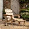 Wooden Adirondack Garden Chair with Footstool – Reclining Outdoor Lounge Chair - Hauslife