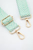 Woven Chevron Print Bag strap in Mint Green - Hauslife