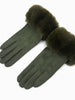 Zara Faux Fur Gloves - Khaki - Hauslife