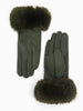 Zara Faux Fur Gloves - Khaki - Hauslife