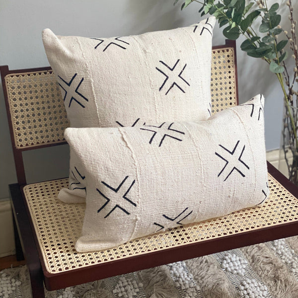 Simple Cross Mudcloth Pillow - Hauslife